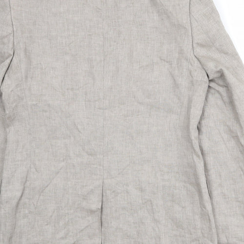 Marks and Spencer Mens Beige Linen Jacket Suit Jacket Size 38 Regular