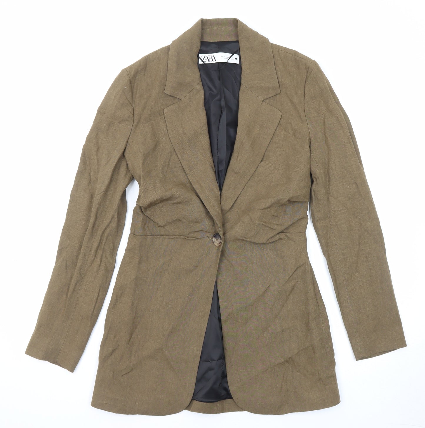 Zara Womens Brown Jacket Blazer Size XS Button