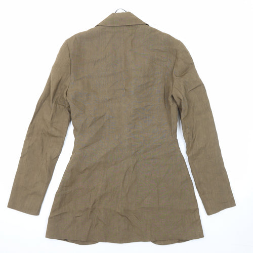 Zara Womens Brown Jacket Blazer Size XS Button