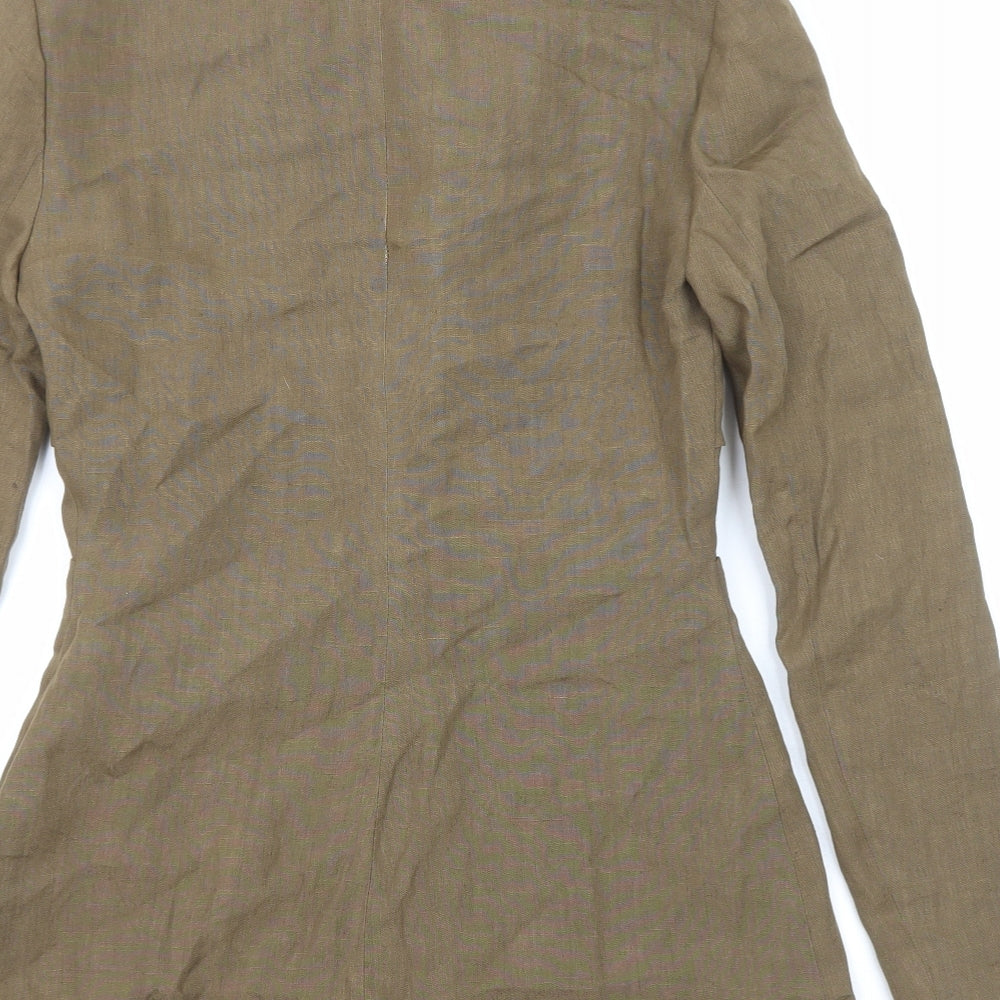 Zara Womens Brown Jacket Blazer Size XS Button