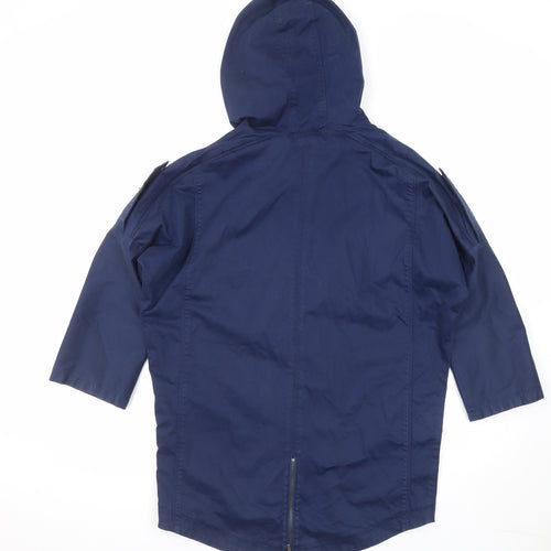 Limited Collection Womens Blue Overcoat Coat Size 8 Zip