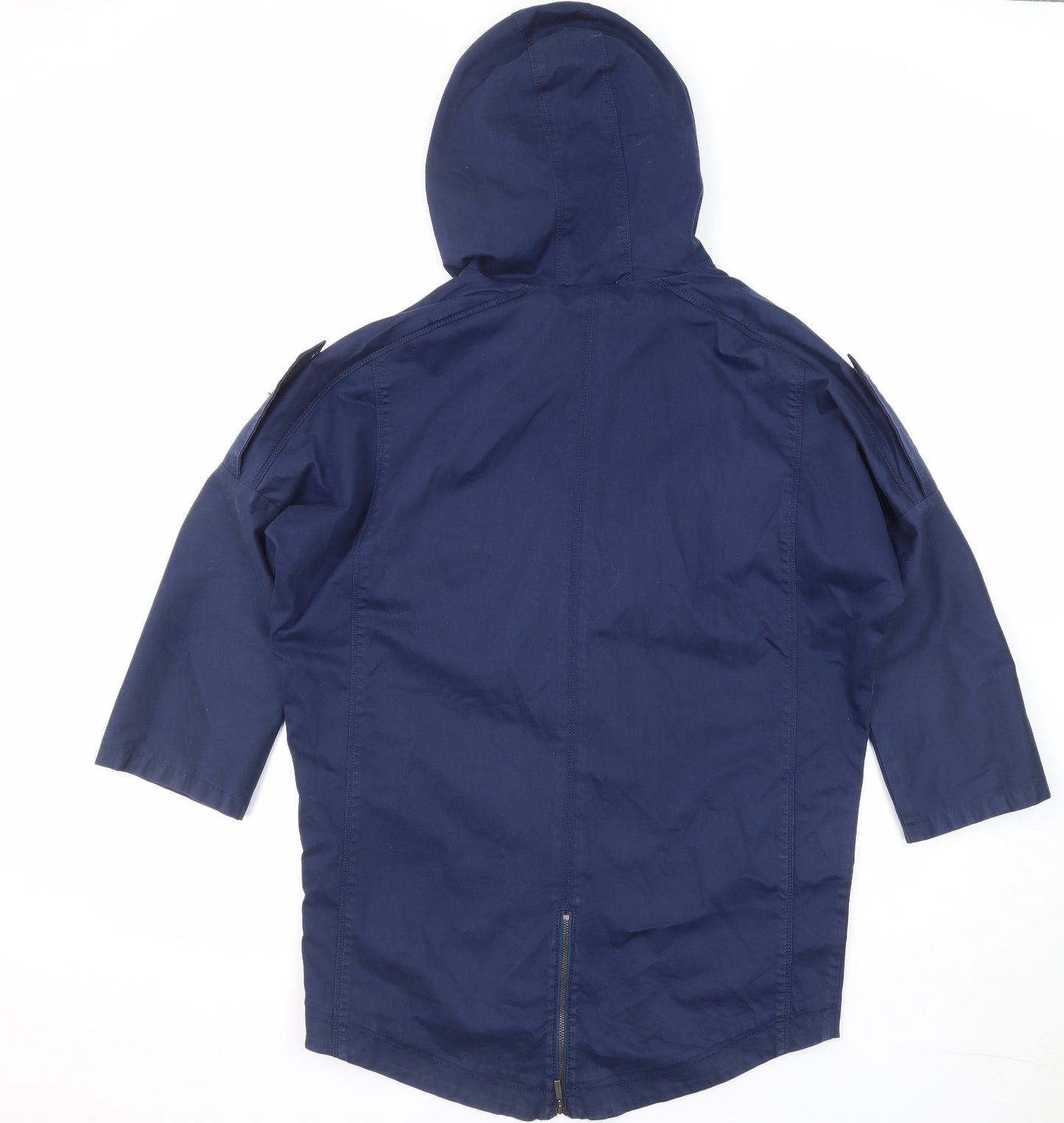 Limited Collection Womens Blue Overcoat Coat Size 8 Zip