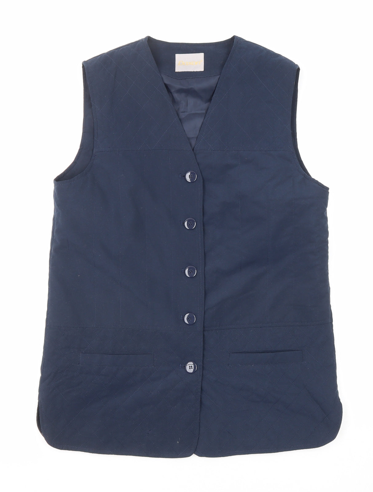 Daxon Womens Blue Jacket Waistcoat Size 12 Button
