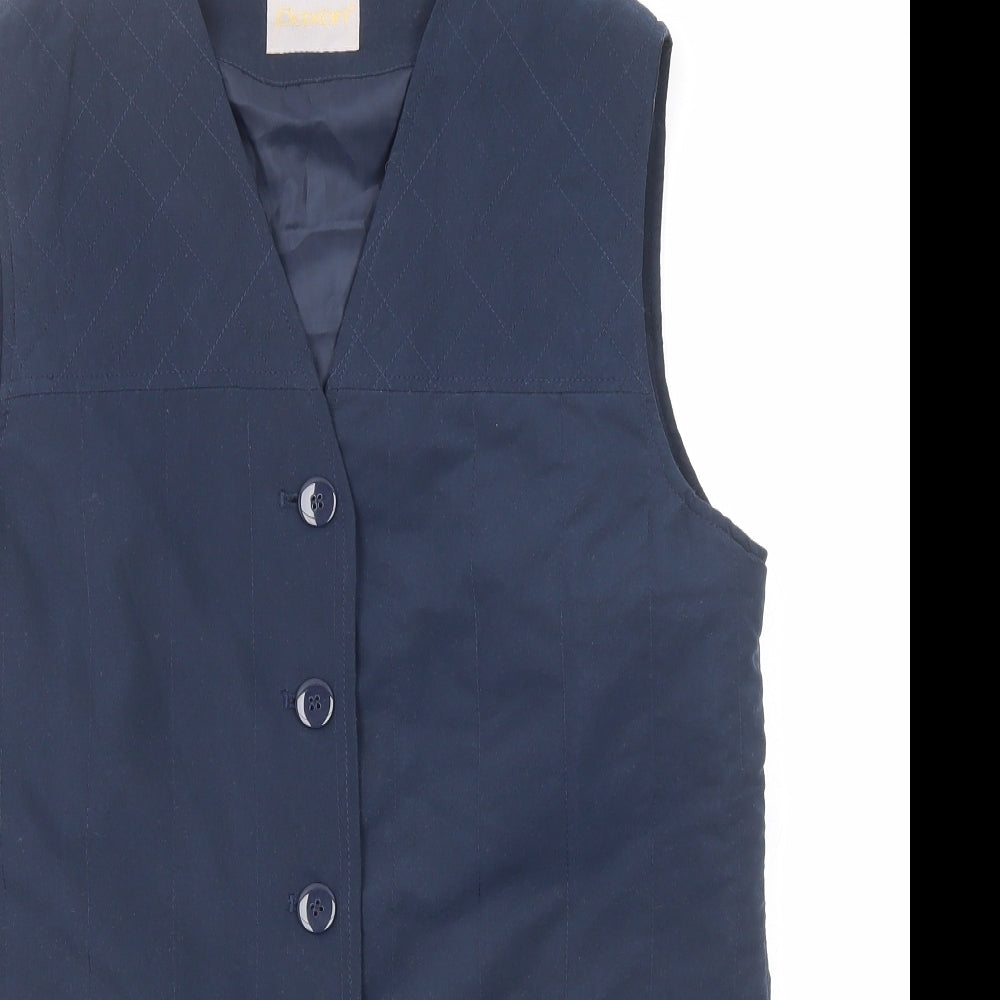 Daxon Womens Blue Jacket Waistcoat Size 12 Button