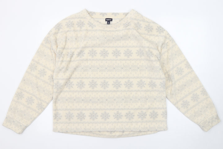 Gap Womens Beige Fair Isle Polyester Pullover Sweatshirt Size M Pullover