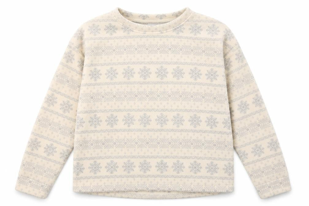 Gap Womens Beige Fair Isle Polyester Pullover Sweatshirt Size M Pullover
