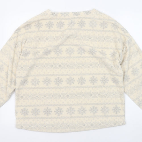 Gap Womens Beige Fair Isle Polyester Pullover Sweatshirt Size M Pullover