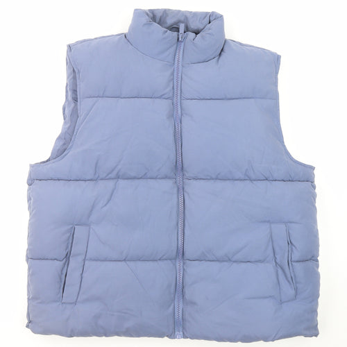 New Look Mens Blue Gilet Jacket Size XL Zip