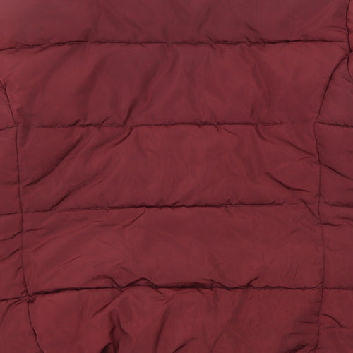 Topshop Womens Red Puffer Jacket Jacket Size 10 Zip