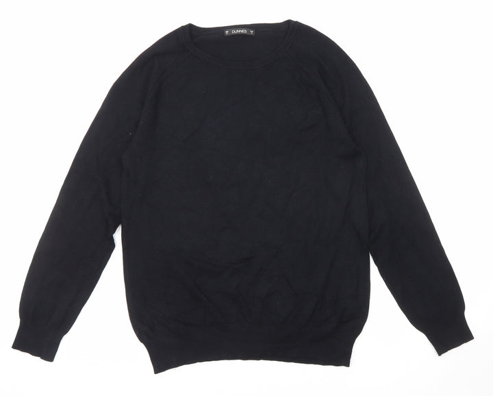 Dunnes Stores Womens Black Round Neck Viscose Pullover Jumper Size M