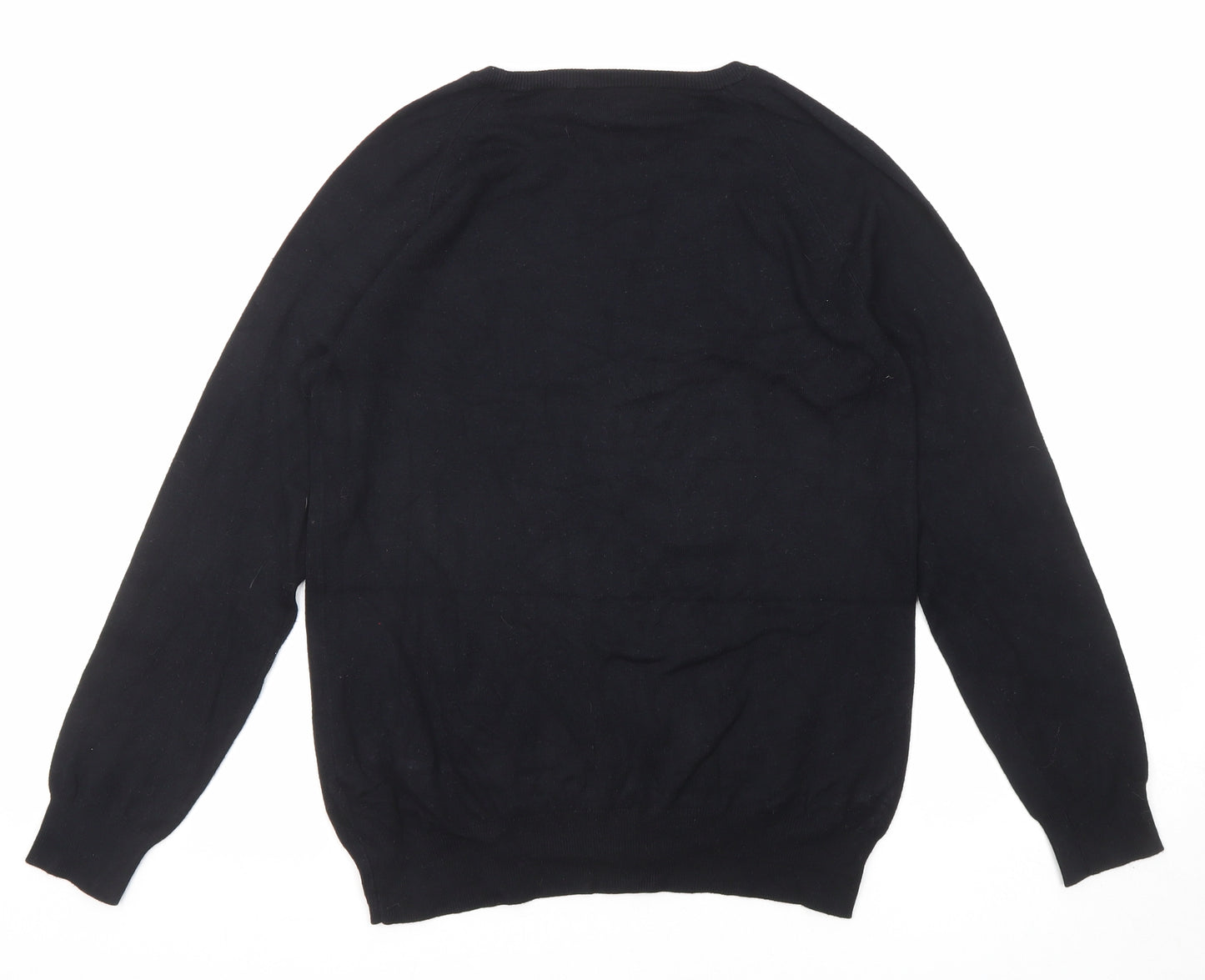 Dunnes Stores Womens Black Round Neck Viscose Pullover Jumper Size M