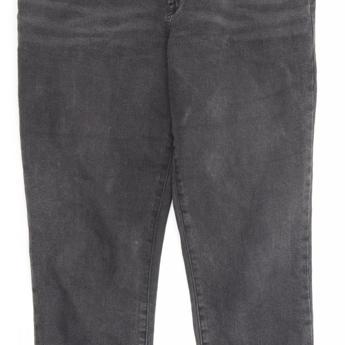 Gap Womens Black Cotton Straight Jeans Size 36 in Regular Zip