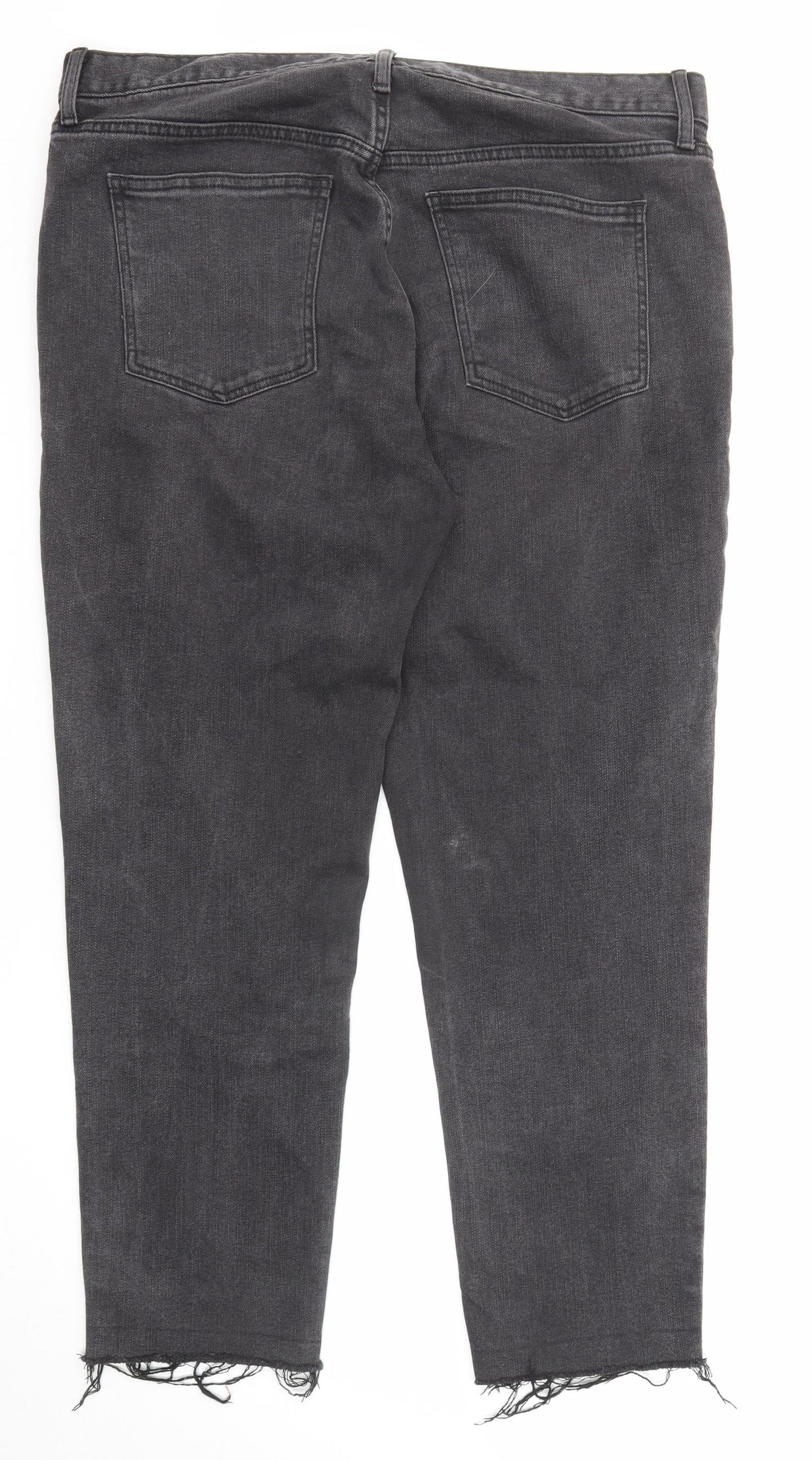 Gap Womens Black Cotton Straight Jeans Size 36 in Regular Zip