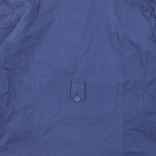 Janique Womens Blue Jacket Size 12 Button