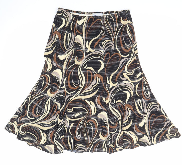 Simtex Womens Multicoloured Geometric Polyester Swing Skirt Size M