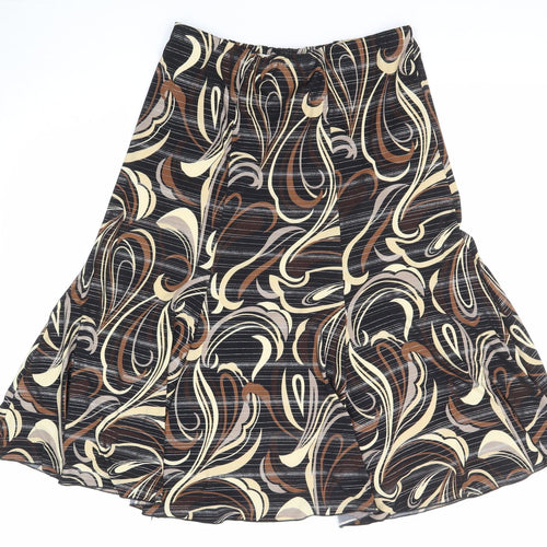Simtex Womens Multicoloured Geometric Polyester Swing Skirt Size M