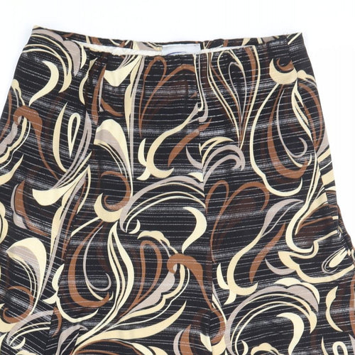 Simtex Womens Multicoloured Geometric Polyester Swing Skirt Size M