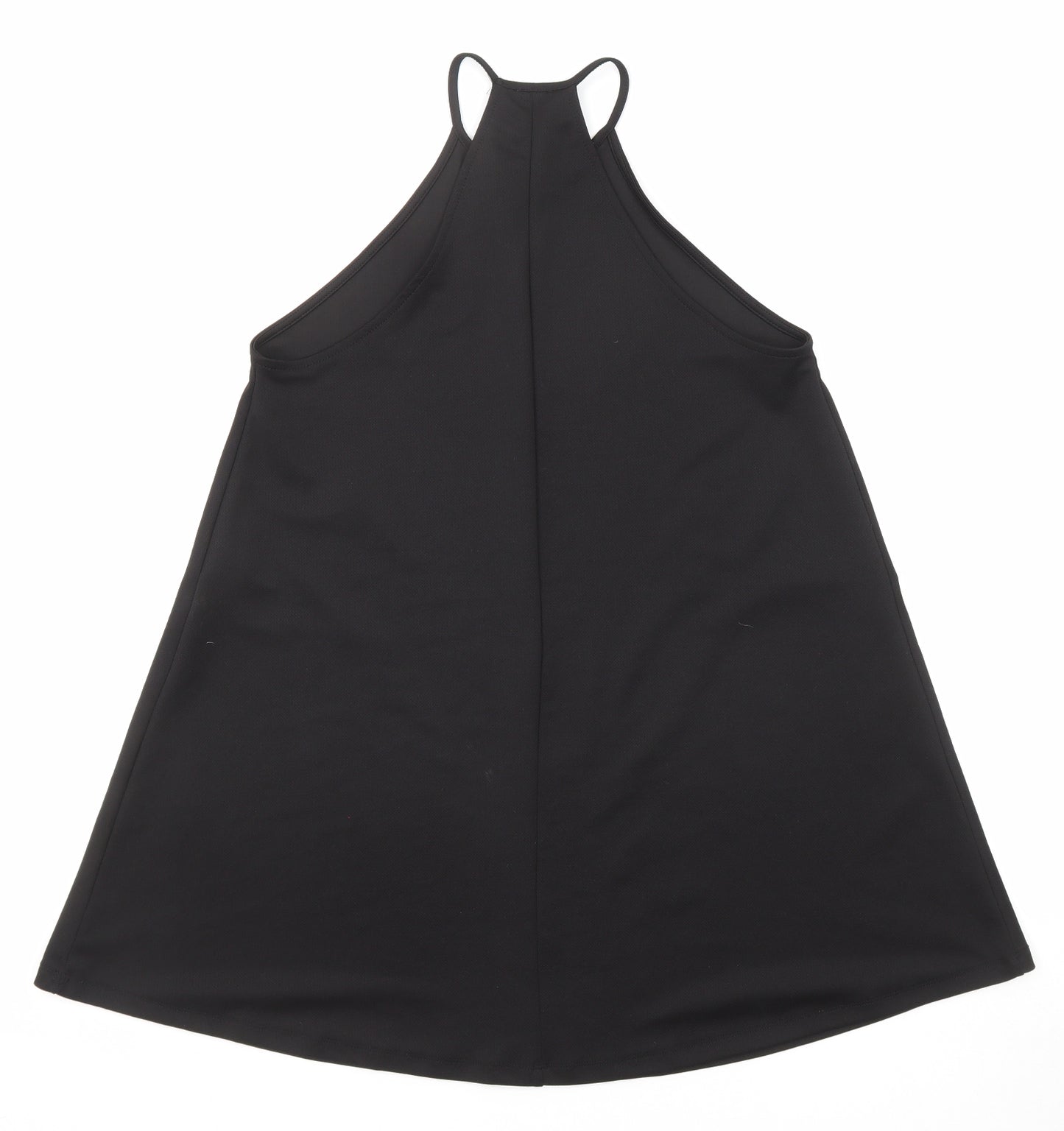 Zara Womens Black Polyester Trapeze & Swing Size S Round Neck Pullover