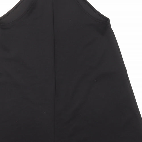Zara Womens Black Polyester Trapeze & Swing Size S Round Neck Pullover