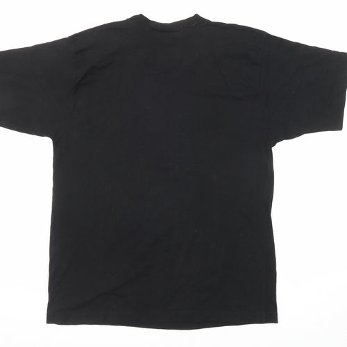 Bubblegum Mens Black Polyester T-Shirt Size M Round Neck - Super Dad
