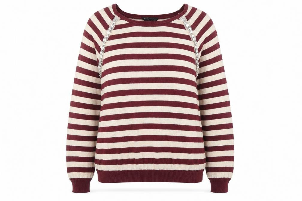 Dorothy Perkins Womens Purple Round Neck Plaid Cotton Pullover Jumper Size 16