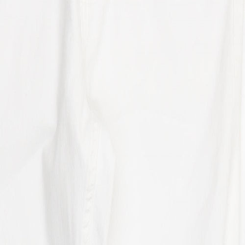 Marks and Spencer Womens White Cotton Skinny Jeans Size 12 Regular Zip