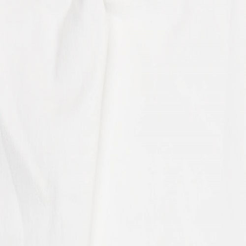 Marks and Spencer Womens White Cotton Skinny Jeans Size 12 Regular Zip