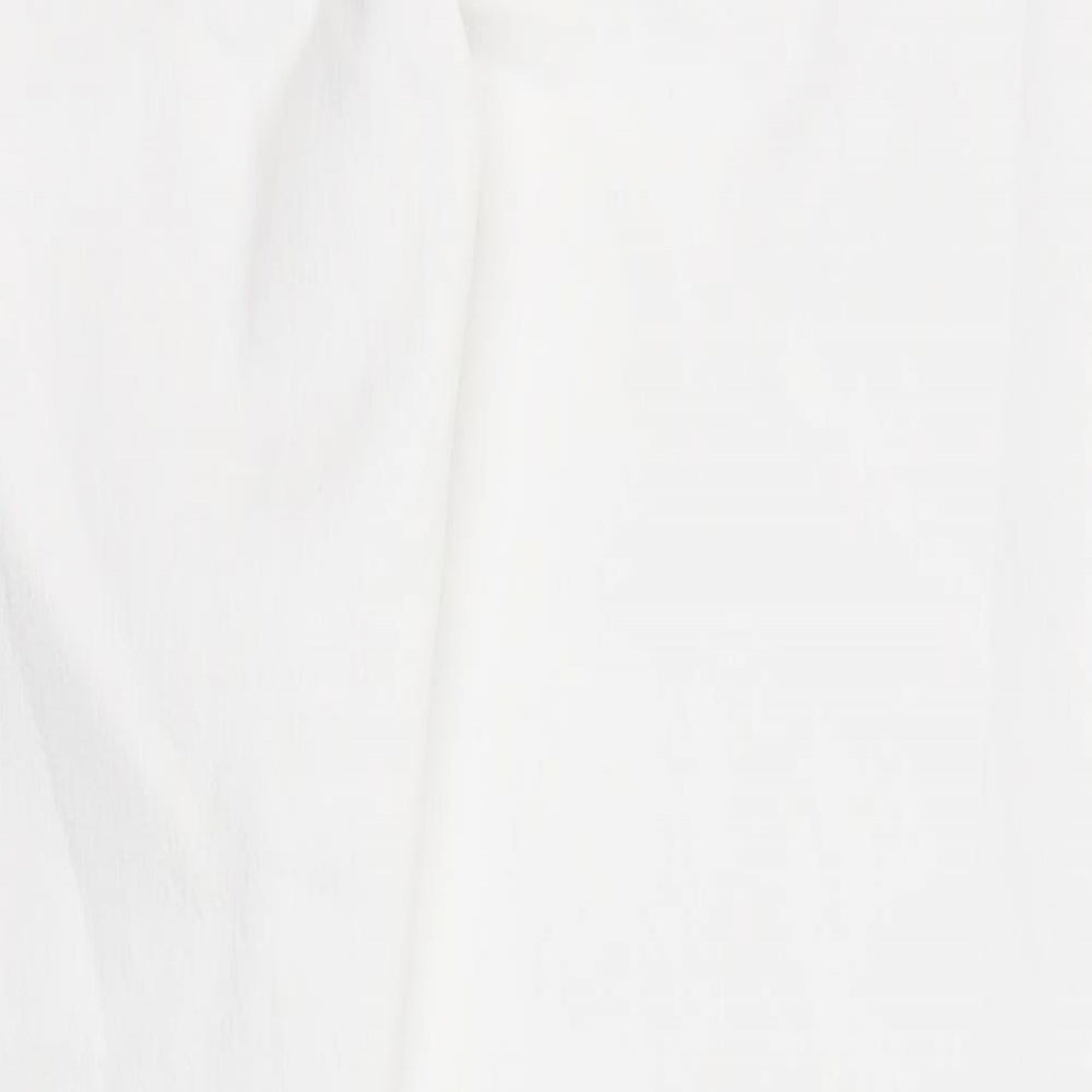 Marks and Spencer Womens White Cotton Skinny Jeans Size 12 Regular Zip