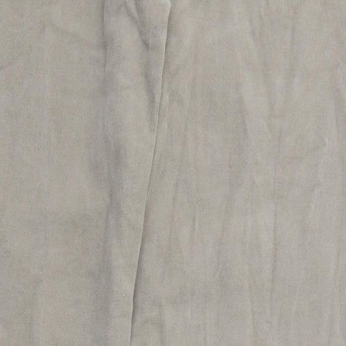 Marks and Spencer Mens Grey Cotton Trousers Size 38 in L33 in Regular Zip