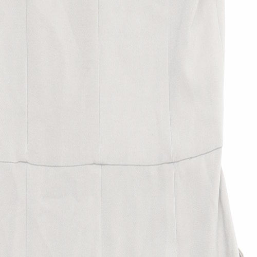 ASOS Womens Grey Colourblock Polyester Pencil Dress Size 8 V-Neck Zip