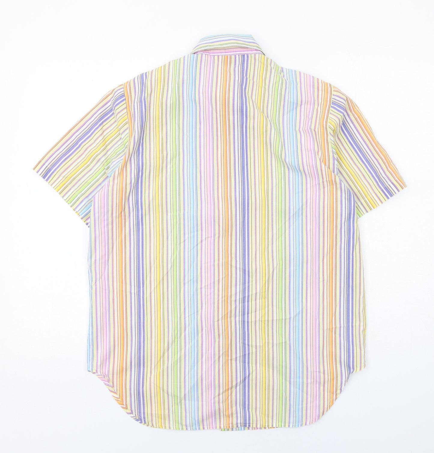 Damart Womens Multicoloured Striped Polyester Basic Button-Up Size 12 Collared