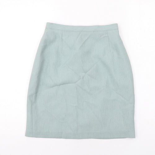Modern Classics Womens Green Polyester Straight & Pencil Skirt Size 10 Zip