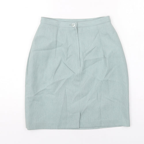 Modern Classics Womens Green Polyester Straight & Pencil Skirt Size 10 Zip