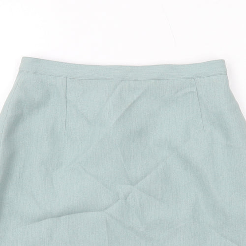 Modern Classics Womens Green Polyester Straight & Pencil Skirt Size 10 Zip