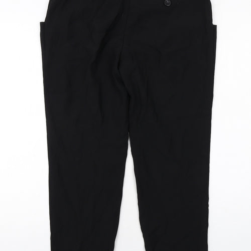 Untold Womens Black Polyester Trousers Size 10 Regular Zip