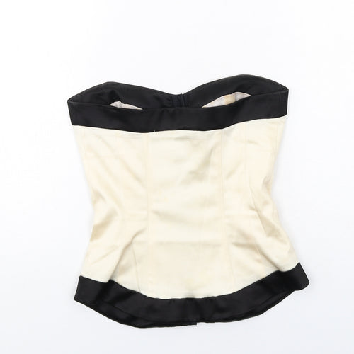 Warehouse Womens Ivory Acetate Basic Tank Size 8 Sweetheart - Corset Style