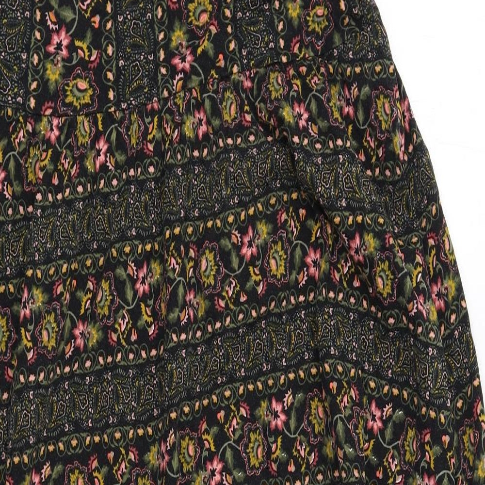 Red Herring Womens Multicoloured Geometric Cotton Tank Dress Size 14 Halter Pullover