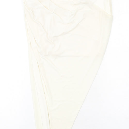 HOUSE OF CB Womens White Polyester Bandage Skirt Size S Zip