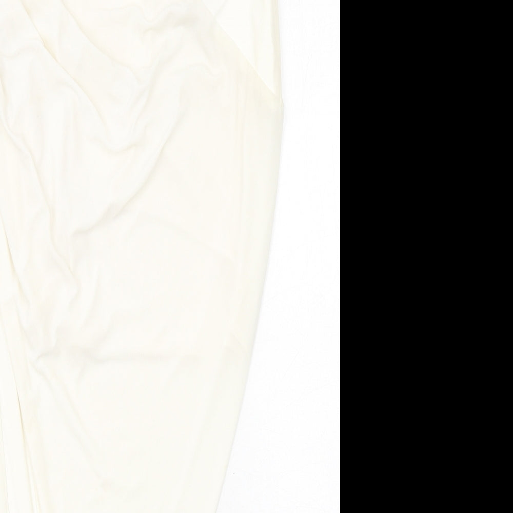 HOUSE OF CB Womens White Polyester Bandage Skirt Size S Zip