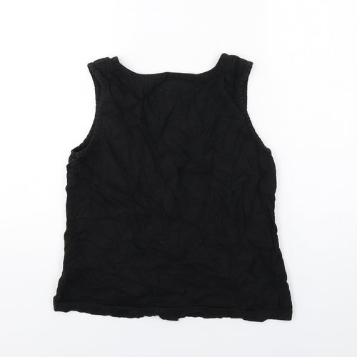 NEXT Womens Black Viscose Basic Tank Size 8 V-Neck