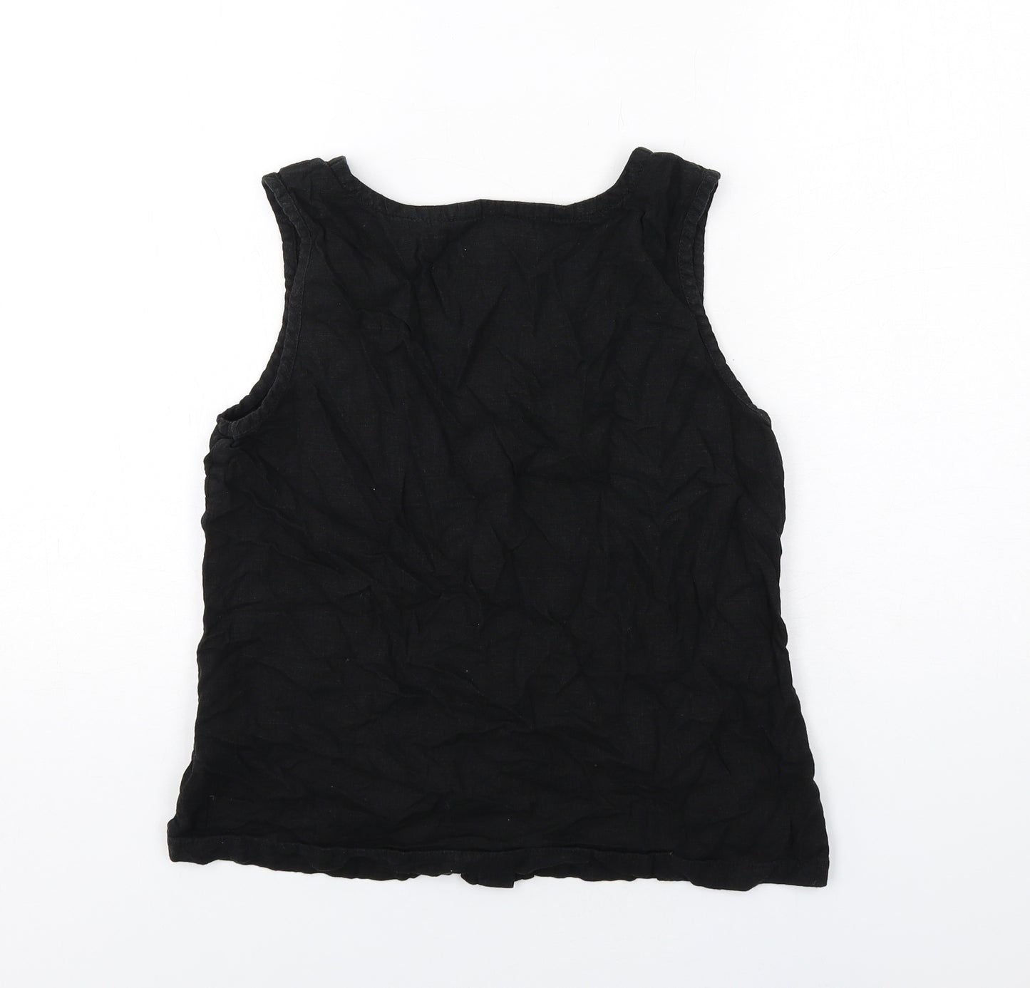 NEXT Womens Black Viscose Basic Tank Size 8 V-Neck