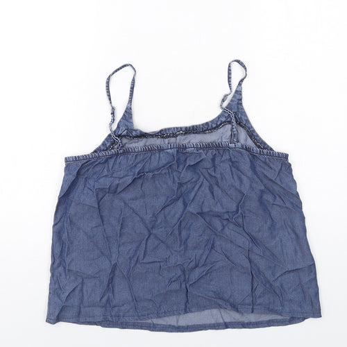 Encuentro Womens Blue Lyocell Camisole Tank Size 14 Scoop Neck