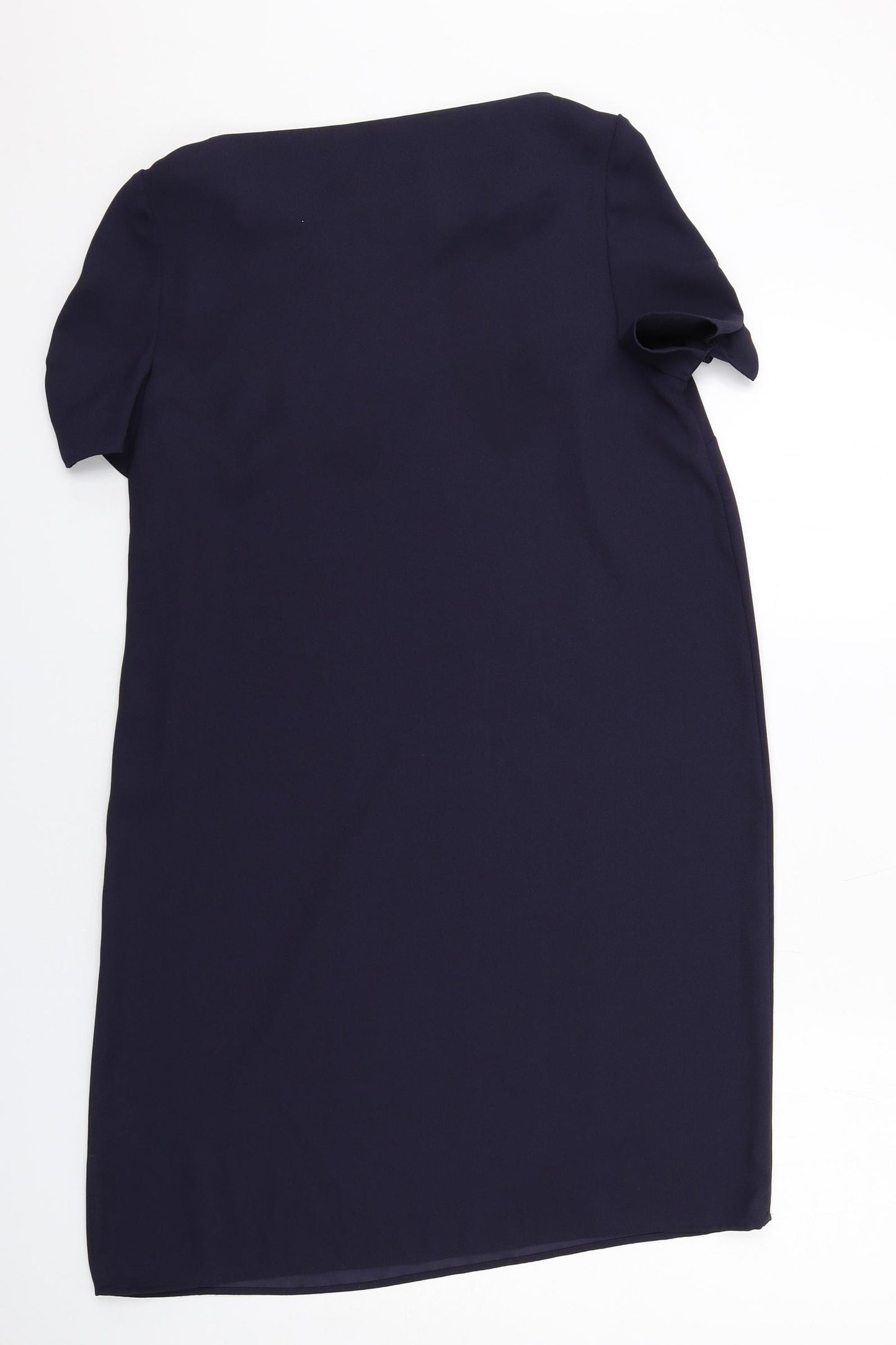 Marks and Spencer Womens Blue Polyester T-Shirt Dress Size 14 Round Neck Pullover