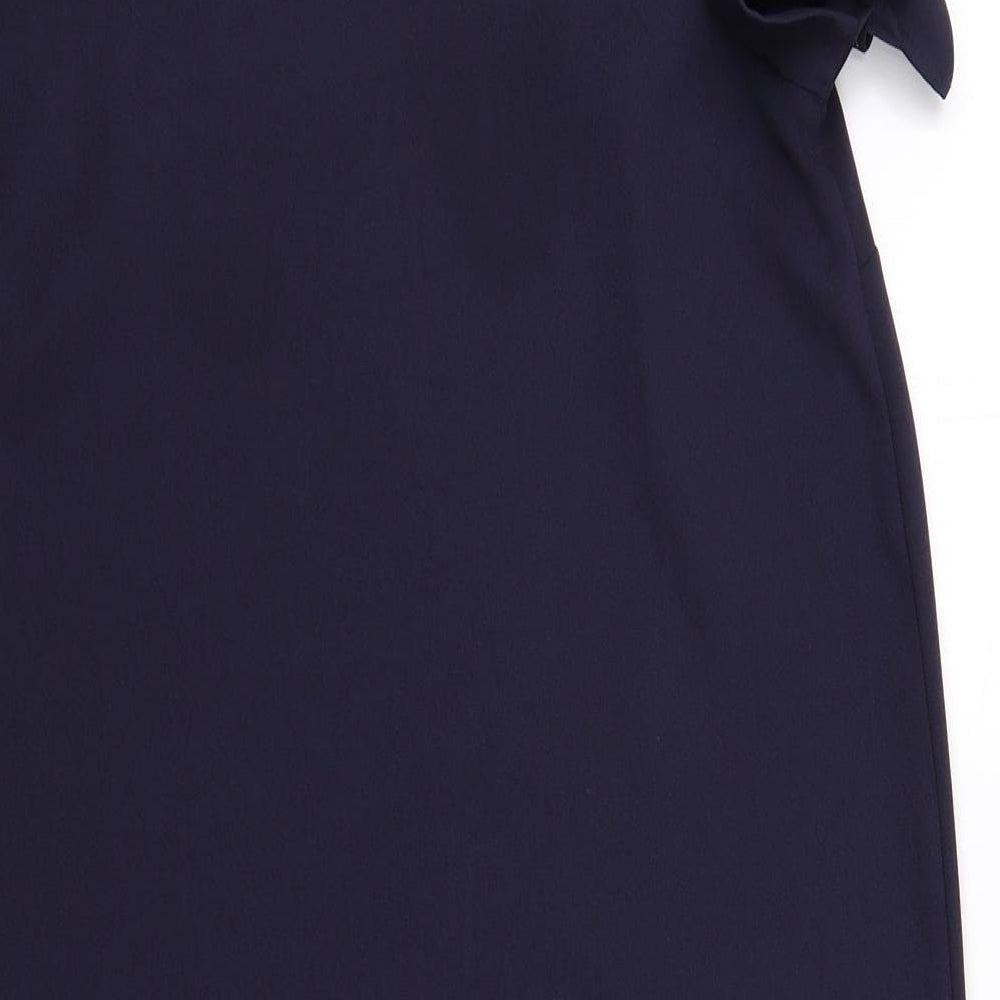 Marks and Spencer Womens Blue Polyester T-Shirt Dress Size 14 Round Neck Pullover
