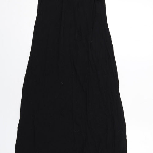 AX Paris Womens Black Viscose Maxi Size 14 Boat Neck Pullover - Embellished Neckline