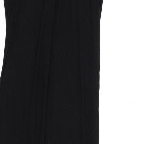 AX Paris Womens Black Viscose Maxi Size 14 Boat Neck Pullover - Embellished Neckline