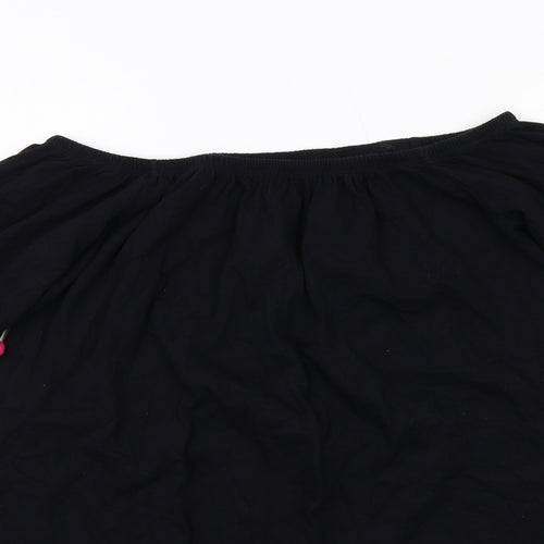 ASOS Womens Black Cotton A-Line Size 10 Boat Neck Pullover