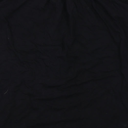 ASOS Womens Black Cotton A-Line Size 10 Boat Neck Pullover