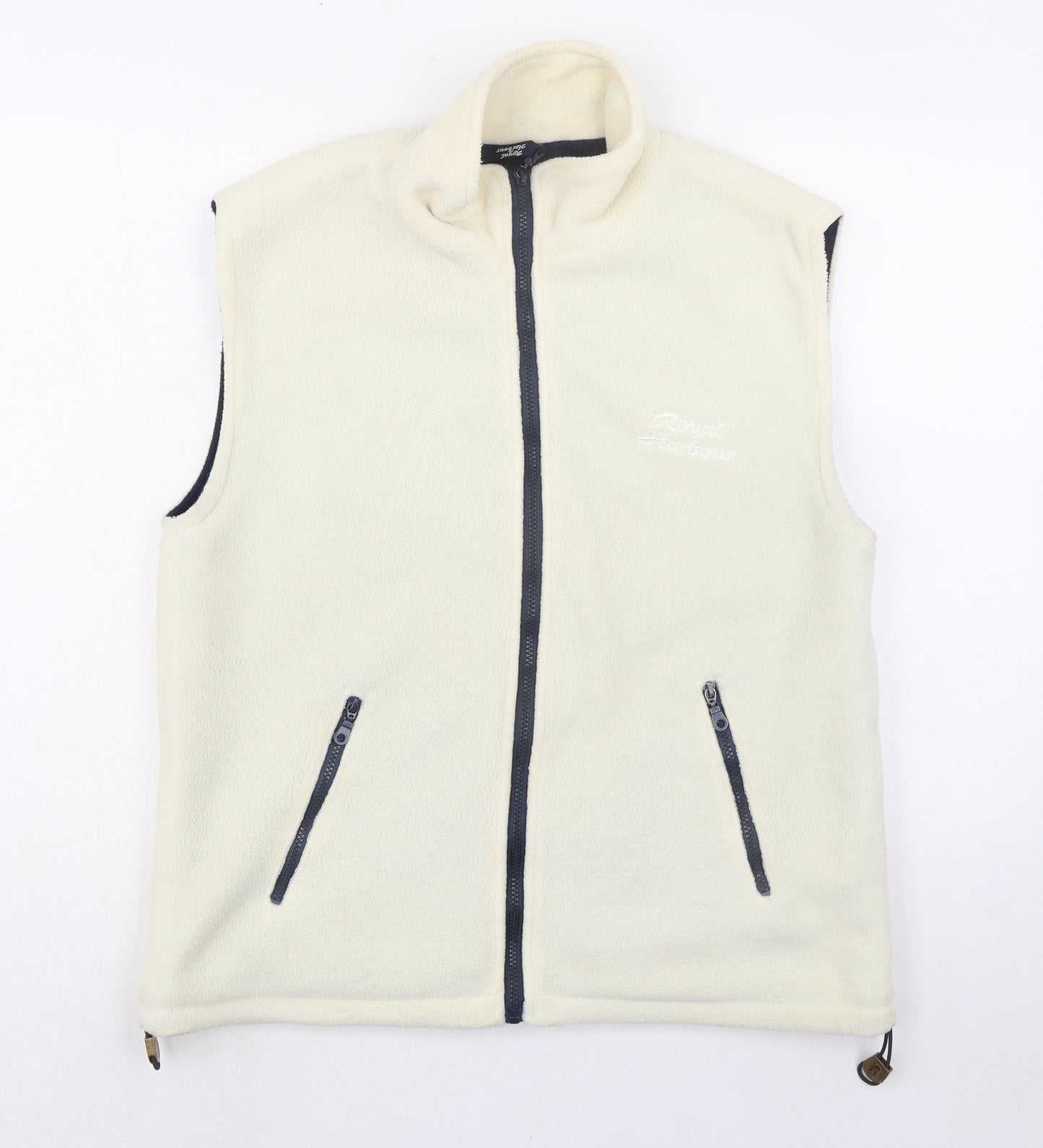 Royal Harbour Mens Ivory Gilet Jacket Size S Zip