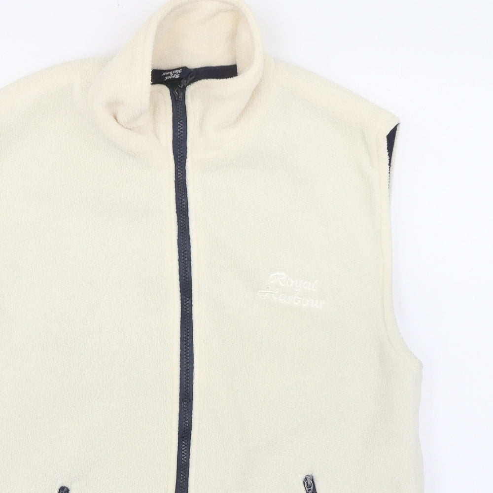 Royal Harbour Mens Ivory Gilet Jacket Size S Zip